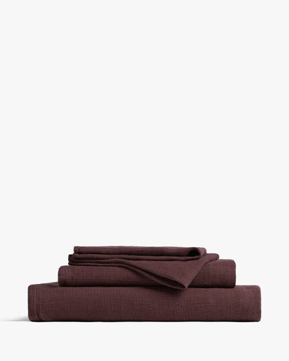 Colección de mesa de gofres de lino