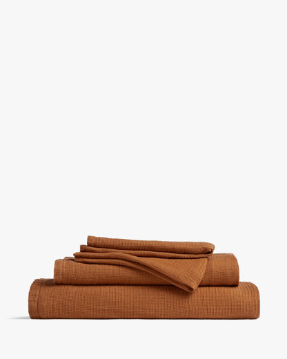 Colección de mesa de gofres de lino