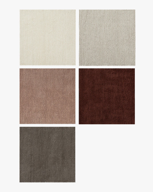 Swatch de tapis en laine de côtes