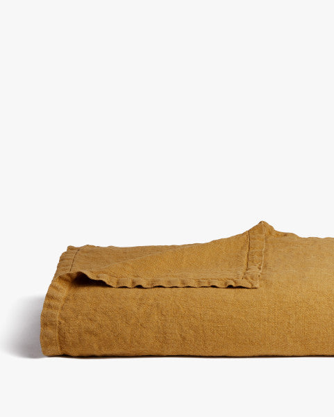 Cubierta de cama de lino vintage