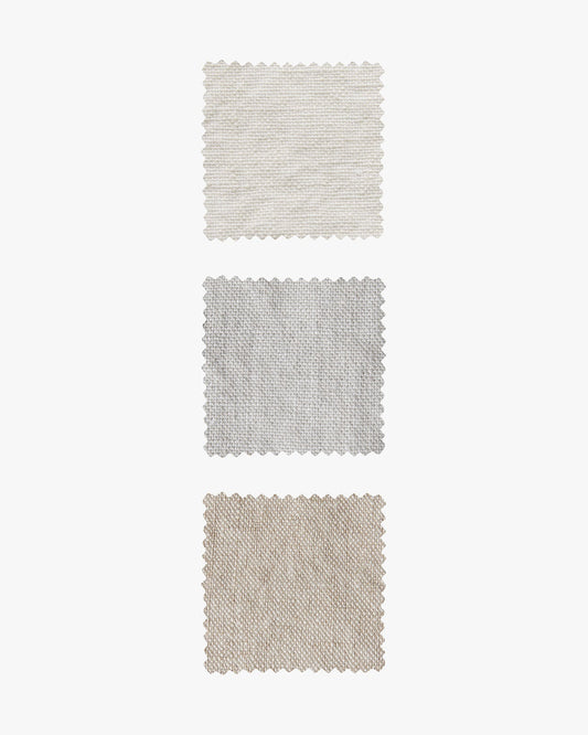 Muestra de tela de lino lavada